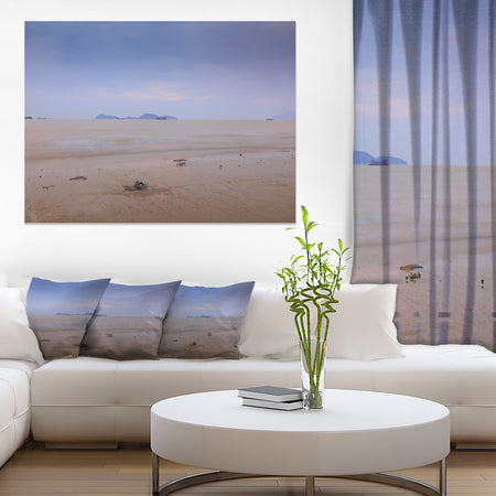 Soft Blue Sunset at Lung Kwu Tan Beach - Landscape Artwork Canvas