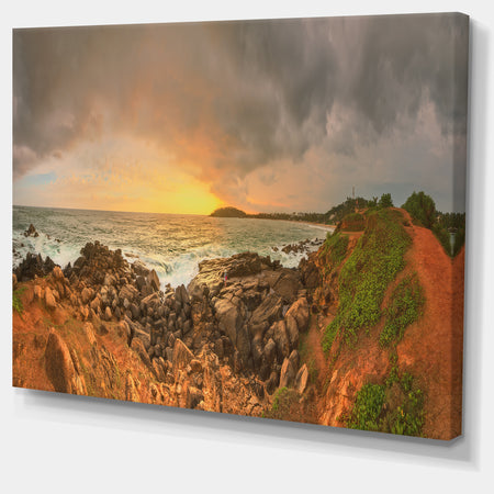 Sunrise at Romantic Beach at Sri Lanka - Landscape Artwork Canvas