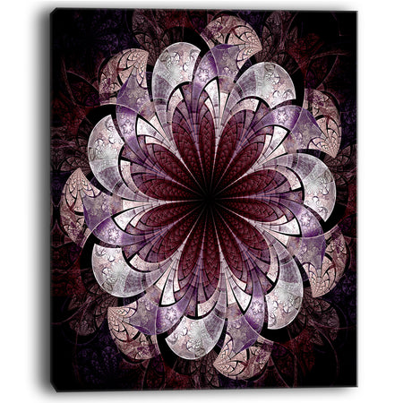 Soft Pink Digital Art Fractal Flower - Large Floral Canvas Art Print