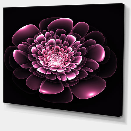Purple Glossy Typical Fractal Flower - Large Floral Canvas Art Print