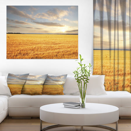 Expansive Brown Field - Landscape Wall Art Canvas