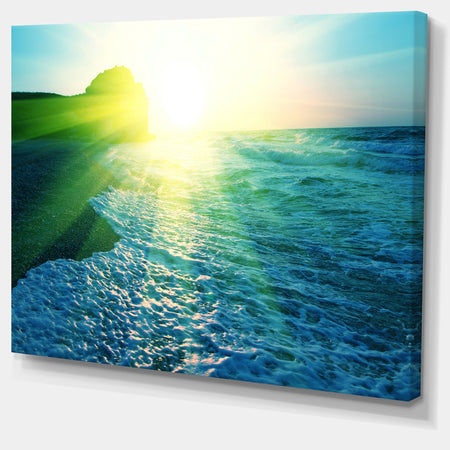 Foaming Blue Waves - Seashore Canvas Art