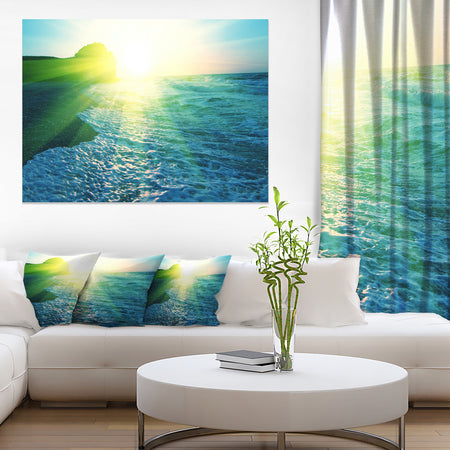 Foaming Blue Waves - Seashore Canvas Art