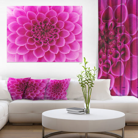 Large Pink Flower and Petals - Modern Floral Canvas Wall Art