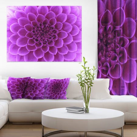 Light Purple Abstract Flower Petals - Modern Floral Canvas Wall Art