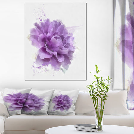 Rose Watercolor Illustration Modern Floral Canvas Wall Art