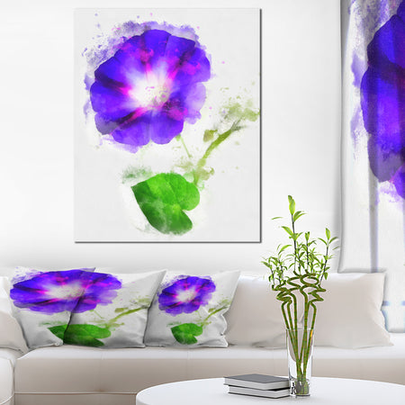 Blue Gentiana Alpina Illustration - Extra Large Floral Canvas Art