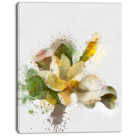 Beautiful Flower with Color Splashes - Extra Large Floral Canvas Art