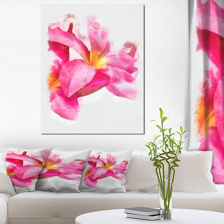 Beautiful Flowers with Big Pink Petals - Extra Large Floral Canvas Art