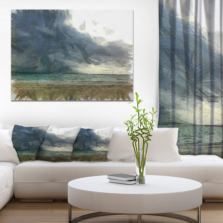 Sea before Storm Watercolor - Landscape Canvas Wall Art