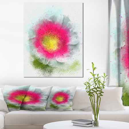 Large Red Poppy Flower on White - Floral Canvas Artwork Print