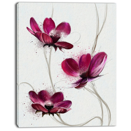 Lovely Red Watercolor Poppies - Flowers Canvas Wall Artwork