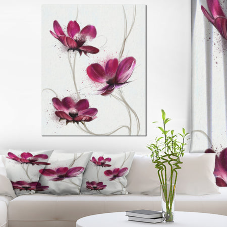 Lovely Red Watercolor Poppies - Flowers Canvas Wall Artwork