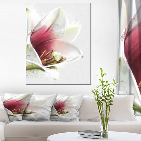 Beautiful Lily Flower Watercolor - Flowers Canvas Wall Artwork