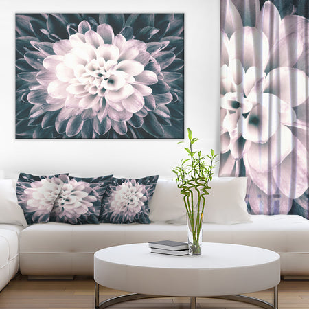 Macro Chrysanthemum Flower - Flowers Canvas Wall Artwork