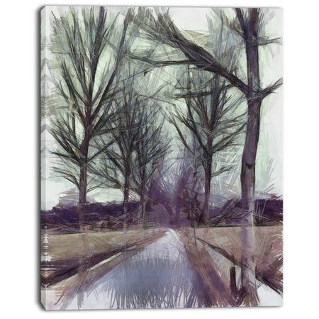 Abstract Nature Watercolor Sketch - Large Landscape Canvas Art
