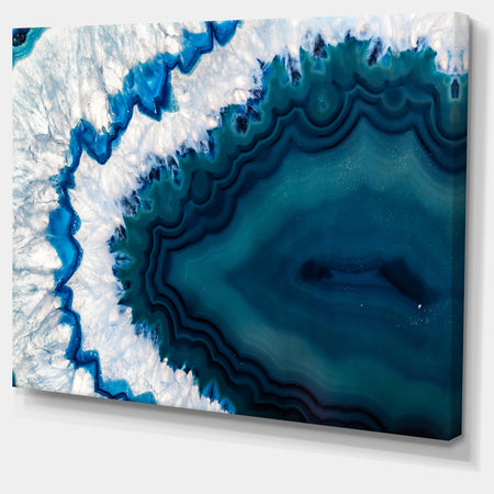Blue Brazilian Geode - Abstract Canvas Wall Art Print