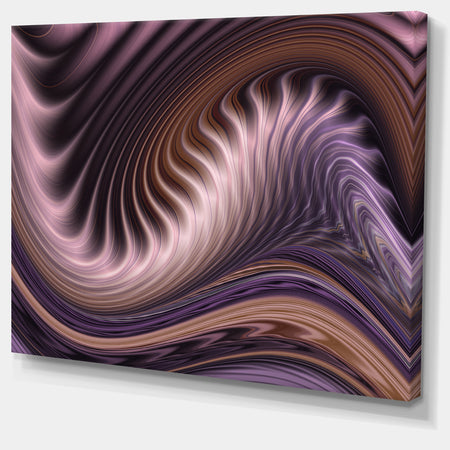 Purple Waves Fractal Wall Art - Abstract Canvas Wall Art Print