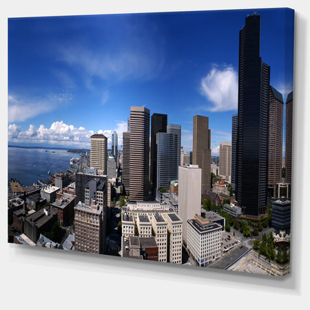 Seattle Downtown from Smith Tower - Extra Large Cityscape Wall Art on Canvas