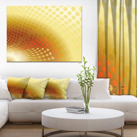 Golden Fractal Abstract Pattern - Large Abstract Canvas Artwork