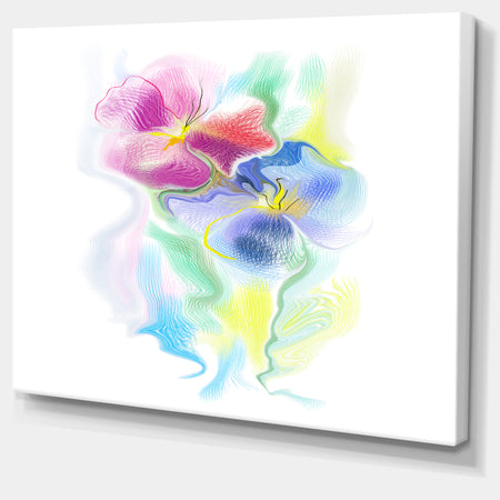 Colorful Floral Watercolor Sketch - Extra Large Floral Wall Art
