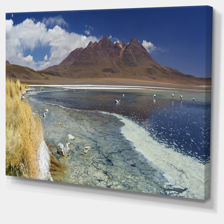 Desert Lake Laguna Canapa on Sunny Day - Modern Seashore Canvas Wall Art