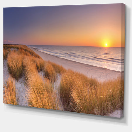 Sunset on Texel Island Beach - Modern Seashore Canvas Wall Art