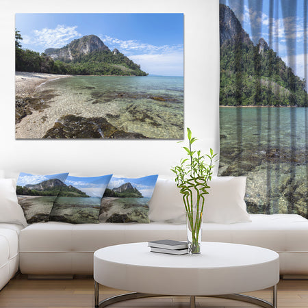 Koh Mook Coast Line - Modern Seashore Canvas Wall Art