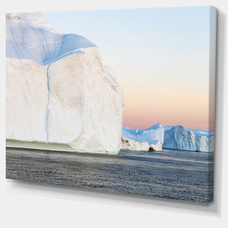 Greenland Ices of Polar Regions - Modern Seashore Canvas Wall Art