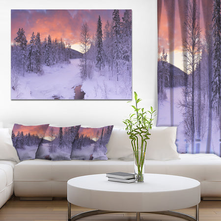 Finnish Lapland Trees in Winter - Landscape Wall Art on Canvas