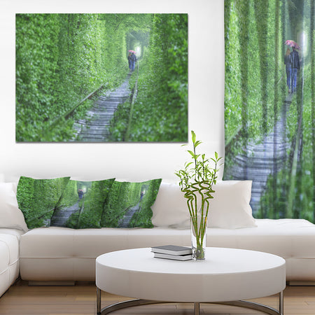 Couple Walking into Tunnel - Modern Landscpae Wall Art