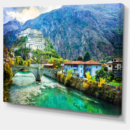 Valle d'Aosta Castles Italy - Modern Landscpae Wall Art