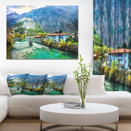 Valle d'Aosta Castles Italy - Modern Landscpae Wall Art