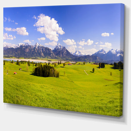 Green Bavaria Field Panorama - Modern Landscpae Wall Art