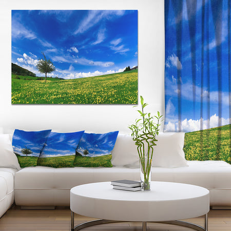 Spring Landscape Green Fields - Landscape Canvas Wall Artwork