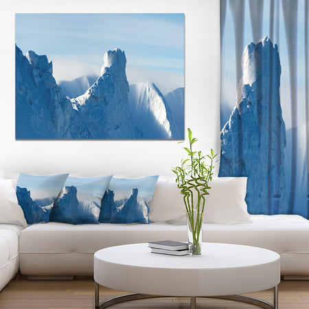 Blue Winter Hills Panorama - Landscape Wall Artwork
