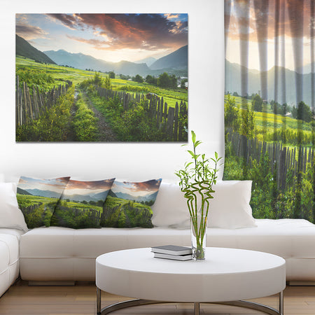 Green Georgian Mountain Valley - Landscape Wall Artwork