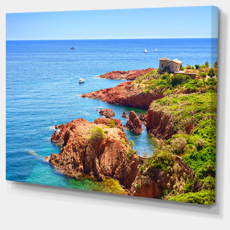 Esterel Rocks Beach Coast - Landscape Wall Artwork