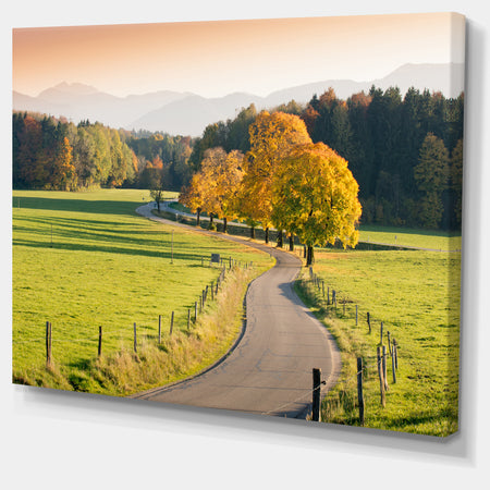 Winding Country Road in the Fall - Landscape Wall Artwork