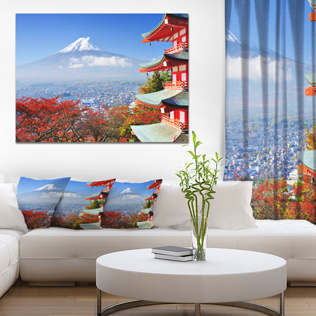 Mount Fuji with Fall Colors - Landscape Wall Artwork