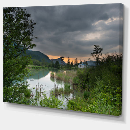 Stormy Weather Over Swamp - Landscape Wall Artwork