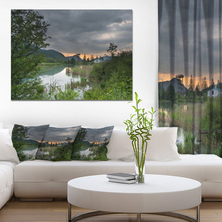 Stormy Weather Over Swamp - Landscape Wall Artwork