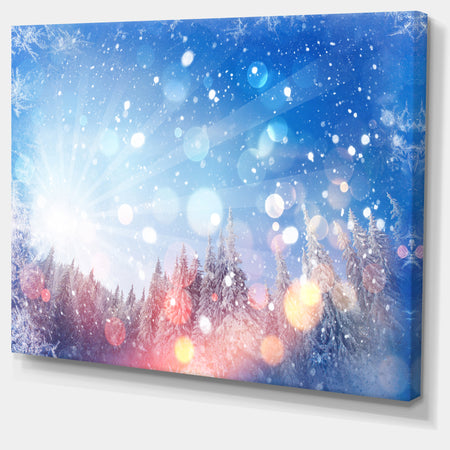 Design Canvas Art Print 'Winter Trees Snowbound - Extra Large Landscape Canvas Art Print
