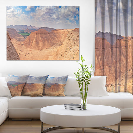 Design Canvas Art Print 'Clay Rocks around Riyadh City - Extra Large Landscape Canvas Art Print