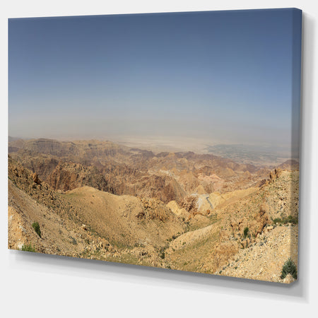 Design Canvas Art Print 'Panorama Desert Hills Jordan - Extra Large Landscape Canvas Art Print
