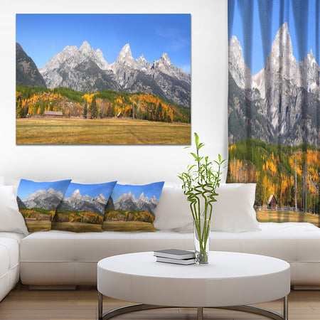 Design Canvas Art Print 'Grand Tetons Panorama - Extra Large Landscape Canvas Art Print