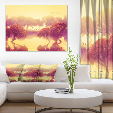 Design Canvas Art Print 'Peaceful Japanese Gardens - Large Landscape Canvas Art Print