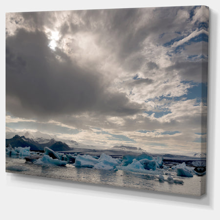 Design Canvas Art Print 'Ice of Jokulsarlon Lagoon - Large Landscape Canvas Art Print