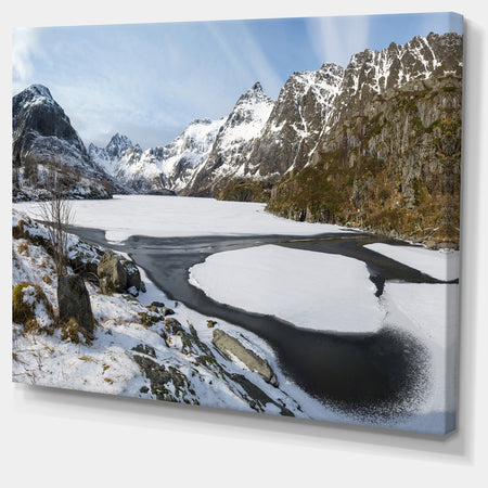 Winter in Lofoten Islands - Extra Large Landscape Canvas Art Print