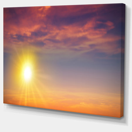 Beautiful Panoramic Sunset - Large Landscape Canvas Art Print